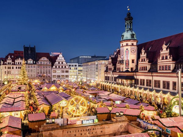 Leipziger Weihnachtsmarkt vor dem Alten Rathaus, Foto: Philipp Kirschner