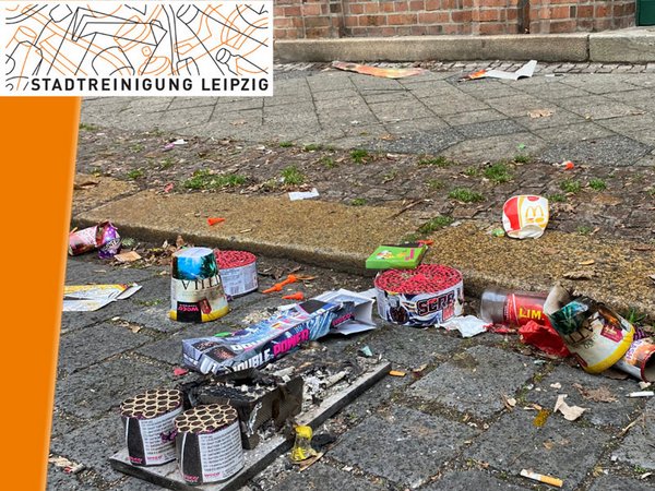Silvesterabfälle: Es gilt das Verursacherprinzip, Foto: Stadtreinigung Leipzig