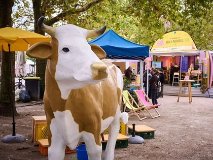 Ökologische Landwirtschaft: Bio-Mobil zu Gast auf dem Burgplatz in Leipzig