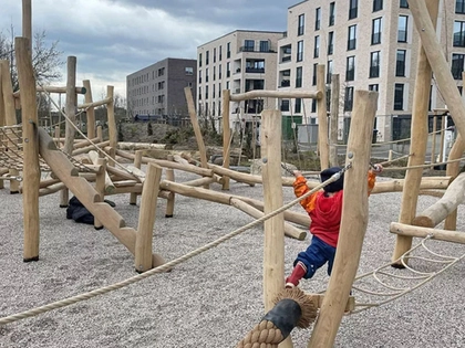 Neuer Naturspielbereich am Lindenauer Hafen ist fertig