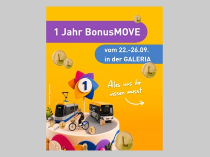 Vorteilsprogramm BonusMove der Leipziger Verkehrsbetriebe feiert seinen ersten Geburtstag