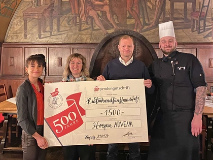 Auerbachs Keller Leipzig unterstützt das Hospiz ADVENA mit einer erfrischenden Charity Aktion