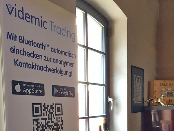 Digitale Kontaktnachverfolgung mit der videmic Tracing App, Foto: videmic GmbH