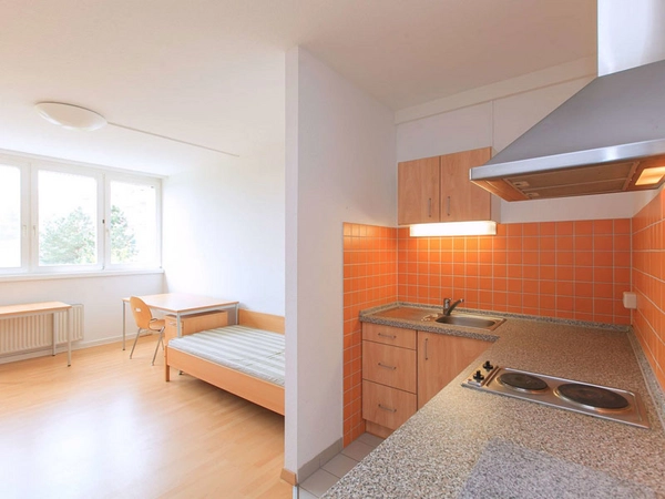 Zimmer im Studentenwohnheim Mannheimer Straße, Foto: Studentenwerk Leipzig