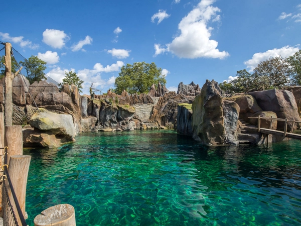 Blick in die neue Erlebniswelt "Feuerland" im Zoo Leipzig, Foto: Leipzig Tourismus und Marketing GmbH