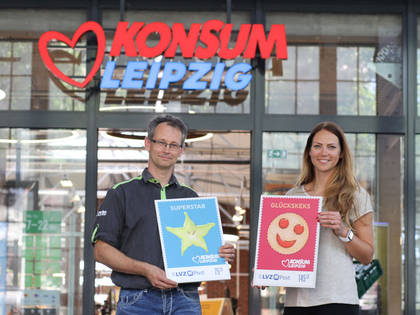 Bunte Briefmarkenedition vom Konsum Leipzig erschienen