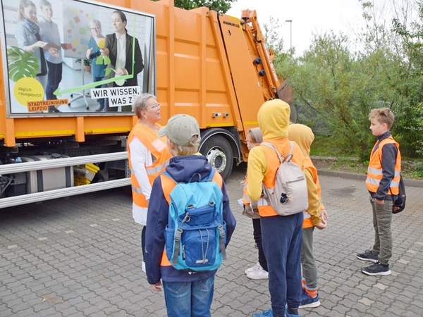 Führung auf dem Betriebsgelände, Foto: Stadtreinigung Leipzig