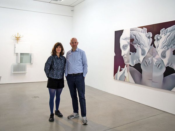 Künstler Vivian Greven und Benjamin Houlihan in Ausstellung EGOSTATE (G2 Kunsthalle), Foto: Elli Flint