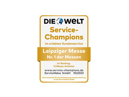 Leipziger Messe zum zehnten Mal Service-Champion