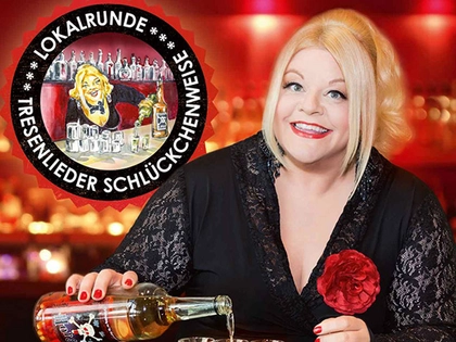 Tine Wittler im Blauen Salon des Central Kabaretts Leipzig