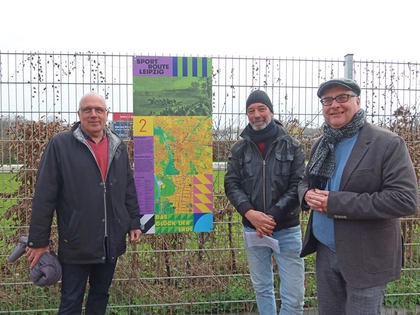 Sportroute Leipzig: Neue Infotafel »Pferdesport« Station 2 an der Rennbahn