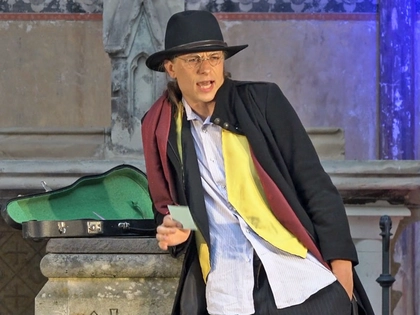 Freilufttheater mit dem Leipziger Schauspieler David Leubner im Schillerhausgarten