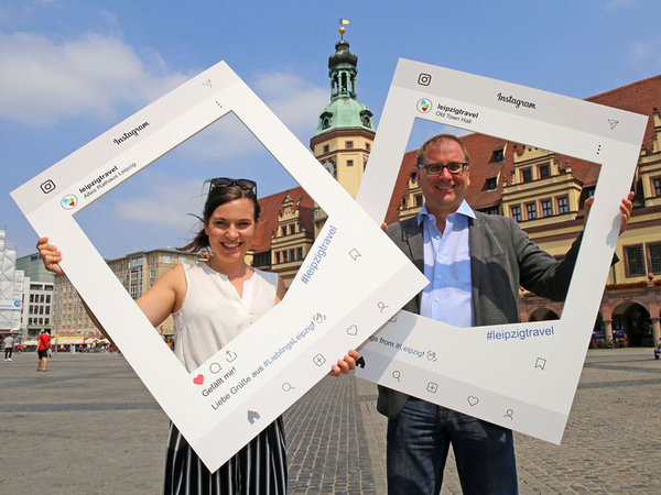 Instagram-Rahmen: Sophie Richter und Dr. Anselm Hartinger, Foto: Andreas Schmidt