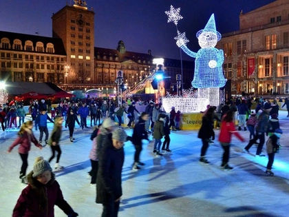Leipziger Eistraum 2024 auf den Augustusplatz
