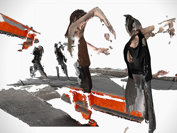 Performance „Future<void>“ von Lisanne Goodhue und Ildikó Tóth, Foto: Schaubühne Lindenfels Leipzig