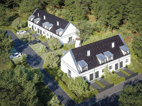 Reihenhäuser in Leipzig-Thekla, Visualisierung: estel Real Estate