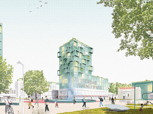 Zukunft Jupiterquartier, Grünau-Nord, Visualisierung: mkk kollektiv