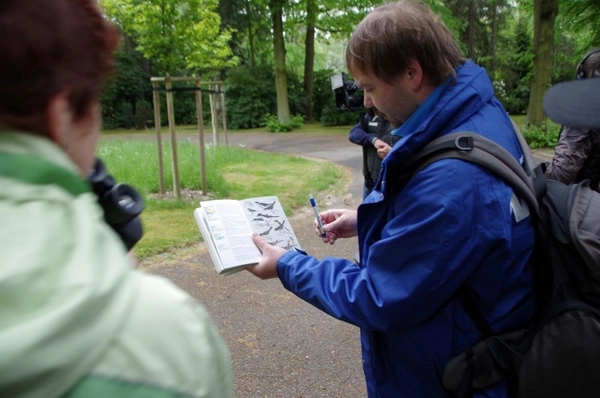 Vogelbestimmungsbuch und Fernglas sind wichtige Hilfsmittel bei der Stunde der Gartenvögel.