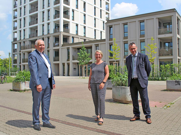 Die Podiumsteilnehmer der Leipziger Wohnungsgenossenschaften, Foto: IMMOCOM
