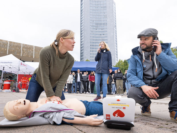 Das UKL ist seit Jahren beim Aktionstag LEIPZIG DRÜCKT dabei - hier eine Archivaufnahme aus dem Jahr 2022. Foto: UKL