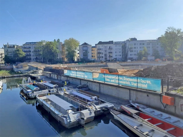 Stadthafen Leipzig: Baustellenbesichtigung, Foto: Stadt Leipzig / Amt für Stadtgrün und Gewässer