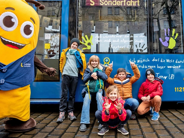 Neue Kinderwünsche-Tram startet in Leipzig. Foto: Leipziger Gruppe
