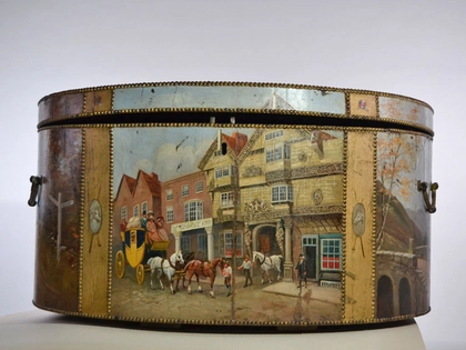 Englische Landschaftsmalerei bei Restaurierung der Mendelssohn-Reisetruhe freigelegt