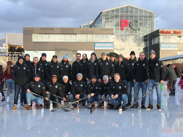 Die EXA IceFighters beim Fan-Treffen im Paunsdorf Center im Februar 2019, Foto: Paunsdorf Center