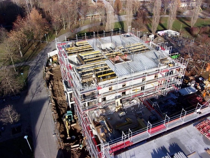 Hochhausneubau der Wohnungsgenossenschaft Lipsia eG im Zeitplan