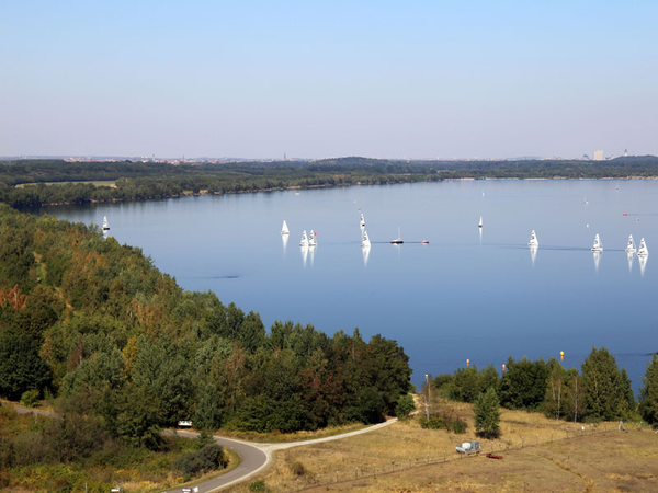 Cospudener See: Blick von der Bistumshöhe, Foto: Andreas Schmidt