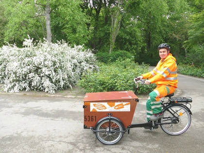 Stadtreinigung Leipzig setzt E-Bike im Clara-Zetkin-Park ein