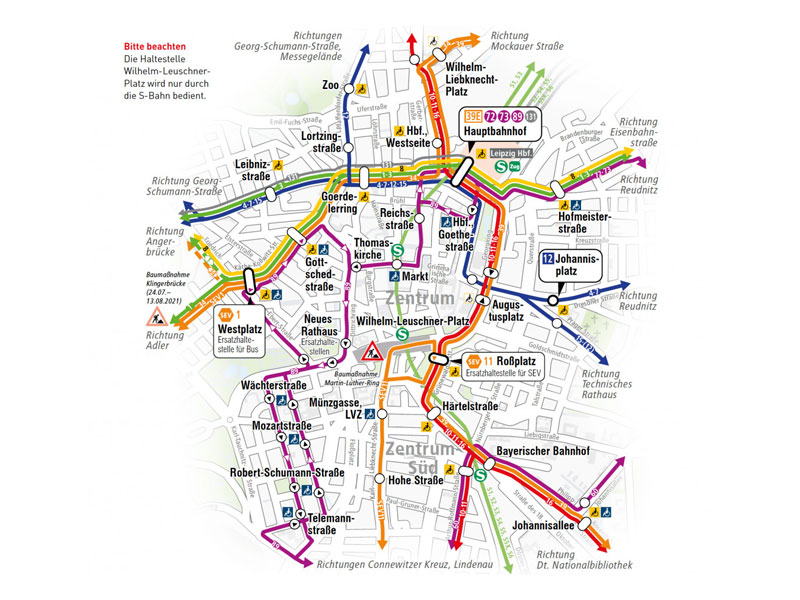 Linienangebot der Leipziger Verkehrsbetriebe während der Sommerferien - LEIPZIGINFO.DE