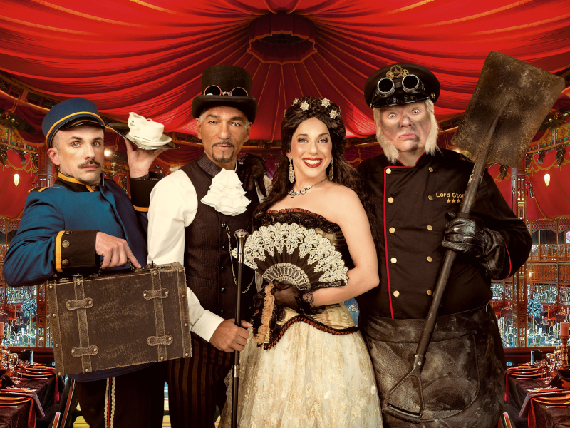 Dinnershow GANS GANZ ANDERS: Eisen, Dampf & roter Plüsch